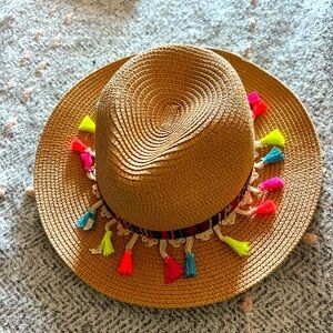Neon straw hat